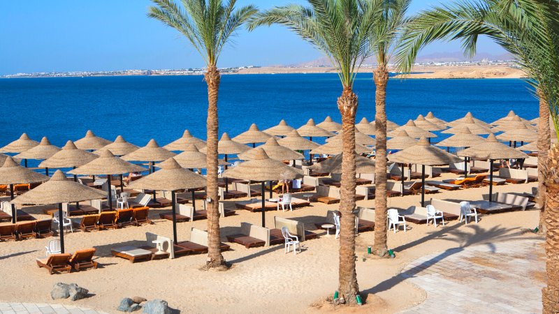 Sandy beaches at the red sea right at sharm plaza hotel